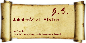 Jakabházi Vivien névjegykártya